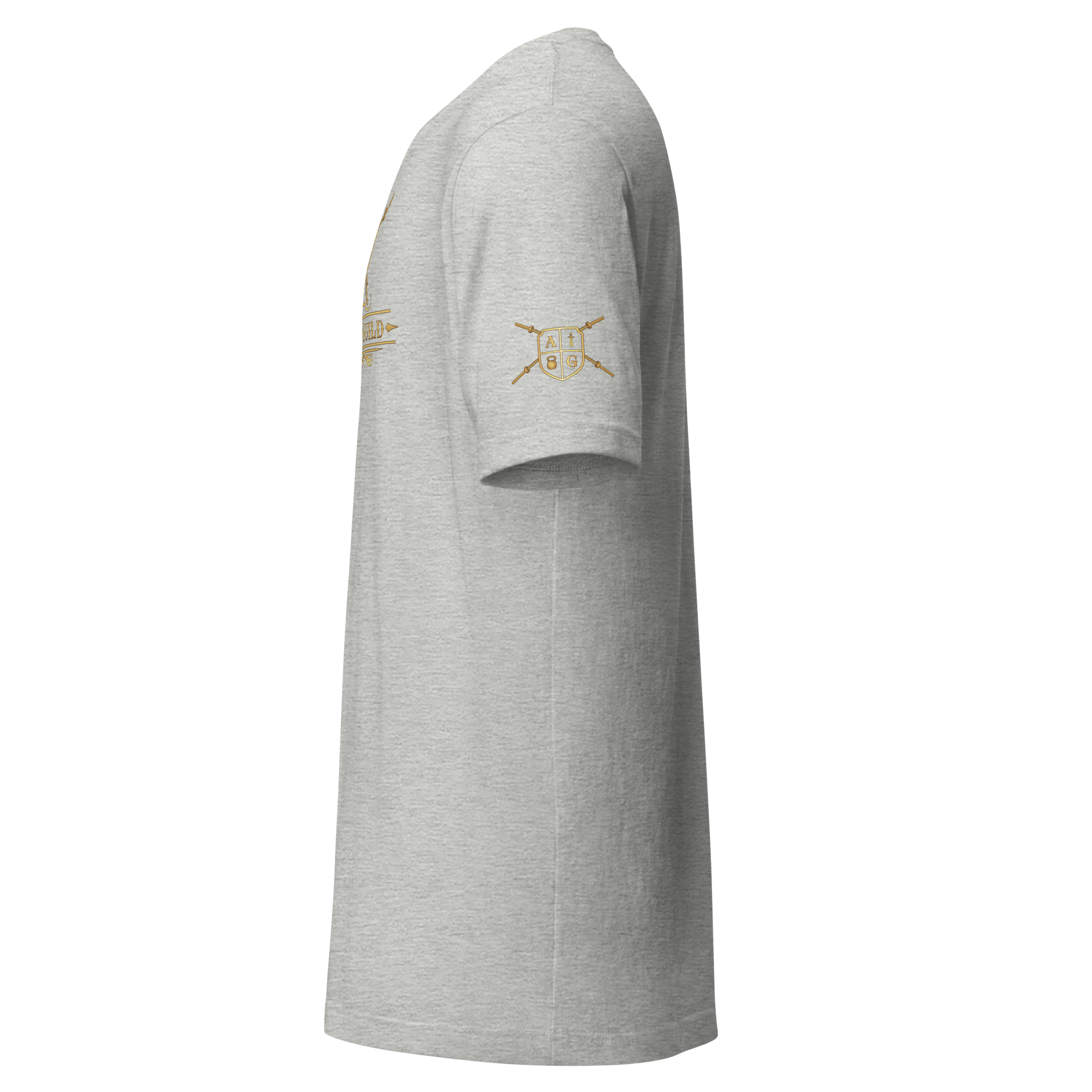 Grey T-Shirt Full Gold Logo