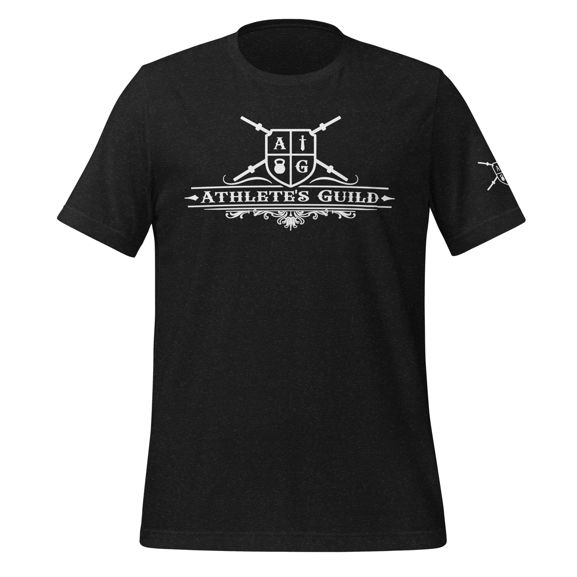 Black T-Shirt Full White Logo