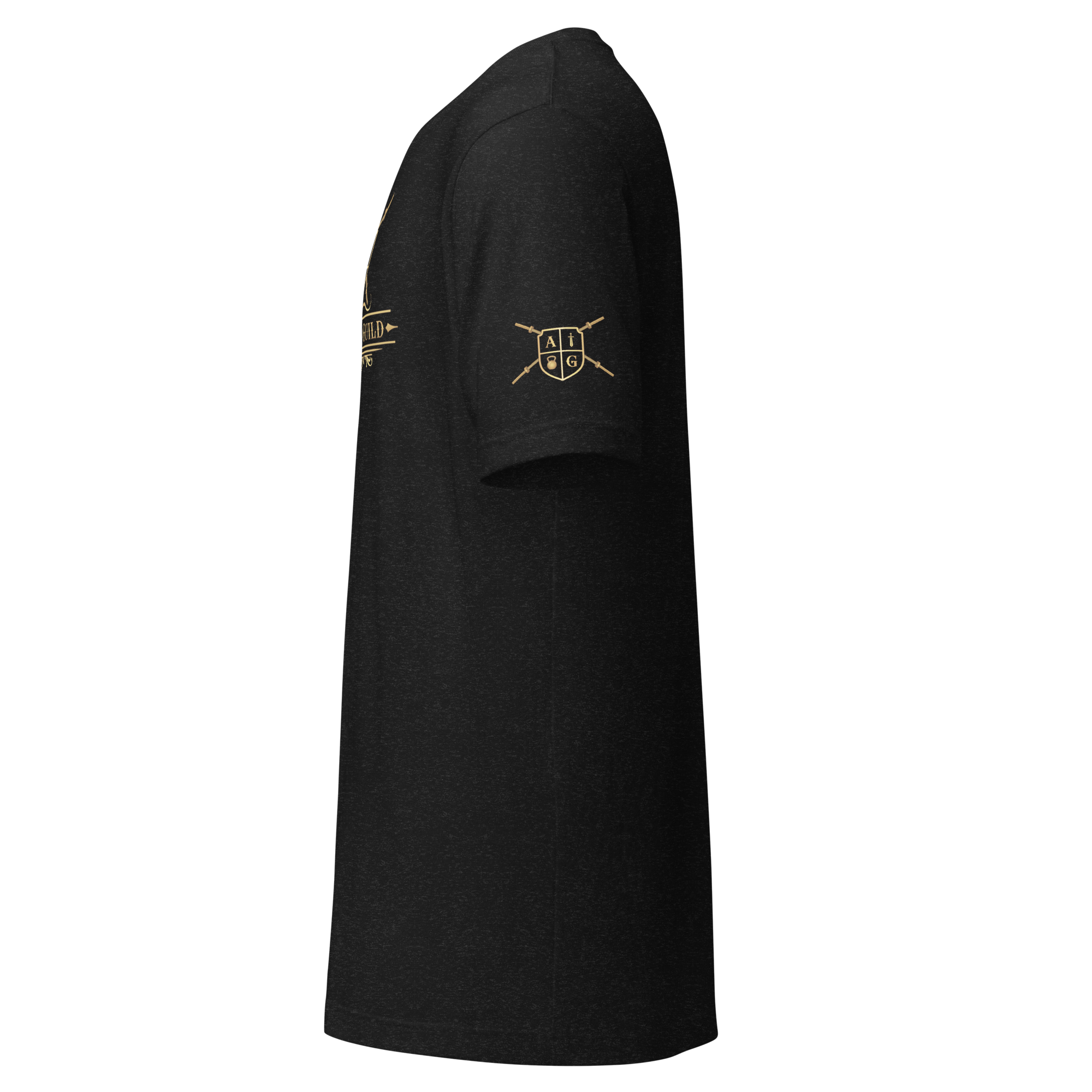 Black T-Shirt Full Gold Logo