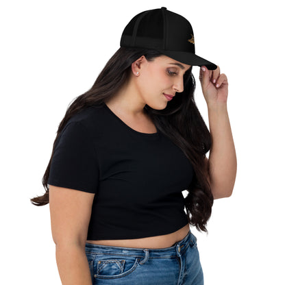 retro trucker hat black right