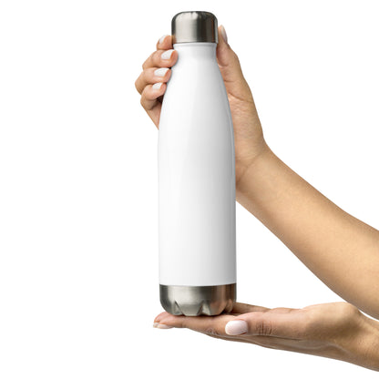 stainless steel water bottle tilt back logo view