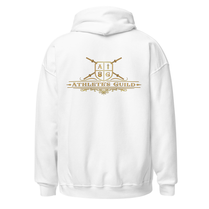 White Hoodie- Gold Logo