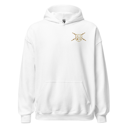 White Hoodie- Gold Logo