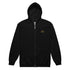 unisex heavy blend zip hoodie black front