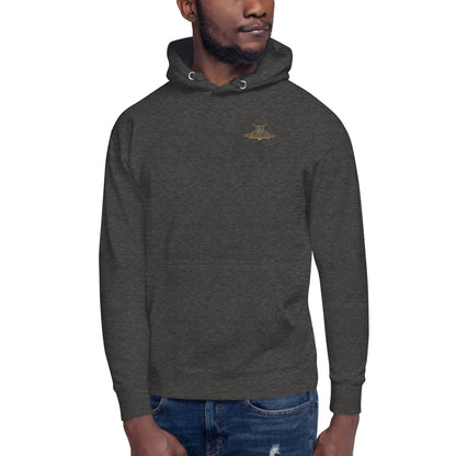 unisex premium hoodie charcoal heather front