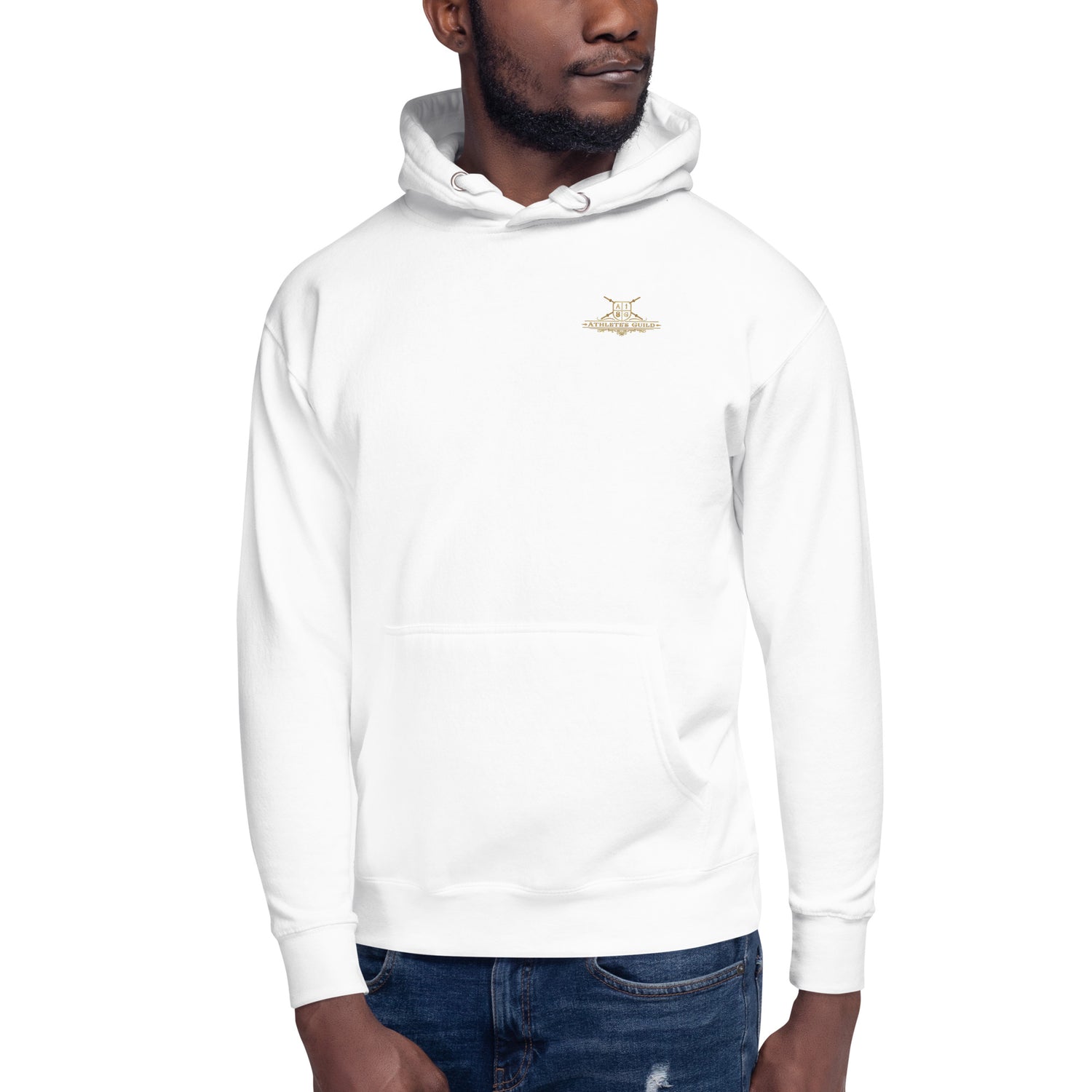 unisex premium hoodie white front