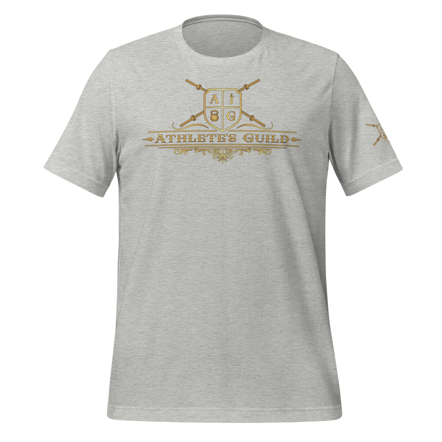Grey T-Shirt Full Gold Logo