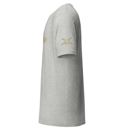 Grey T-Shirt Full Gold Logo