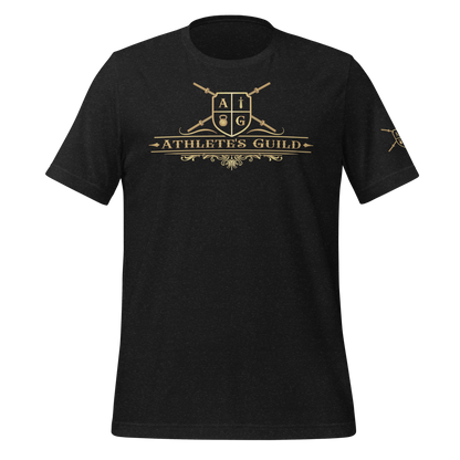 Black T-Shirt Full Gold Logo