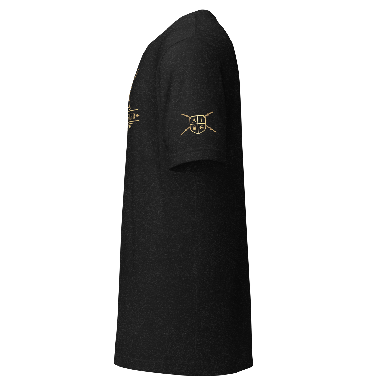 Black T-Shirt Full Gold Logo