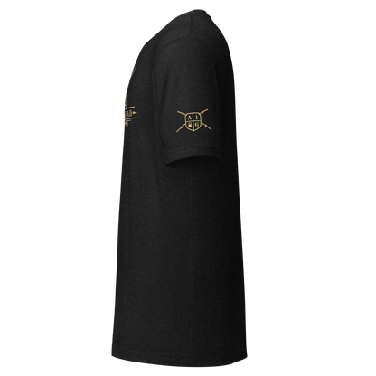 Black T-Shirt Full Gold Logo