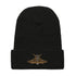 waffle beanie black front