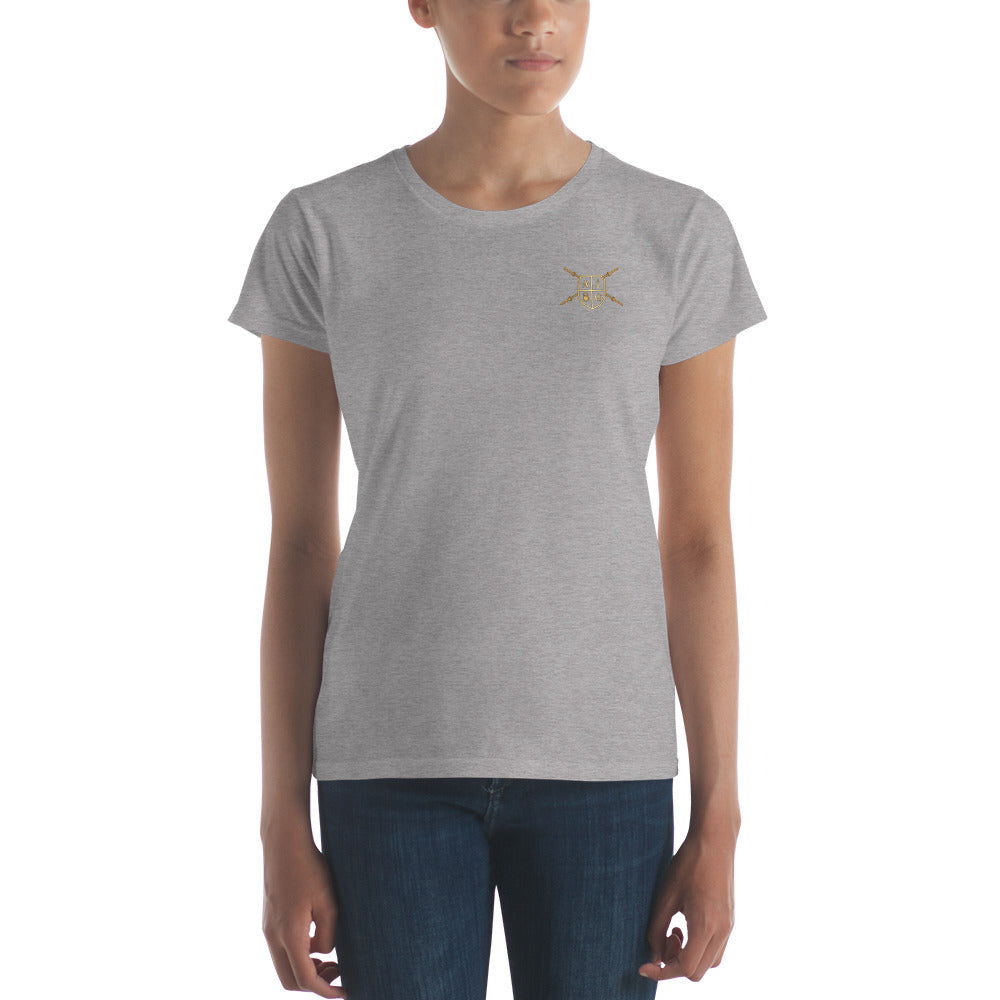 womens fashion fit t shirt grey front