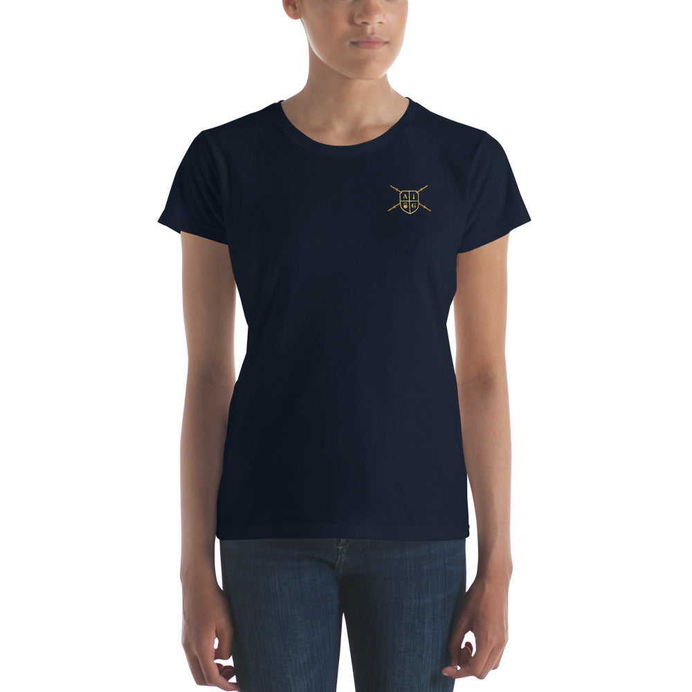 womens fashion fit t shirt navy front